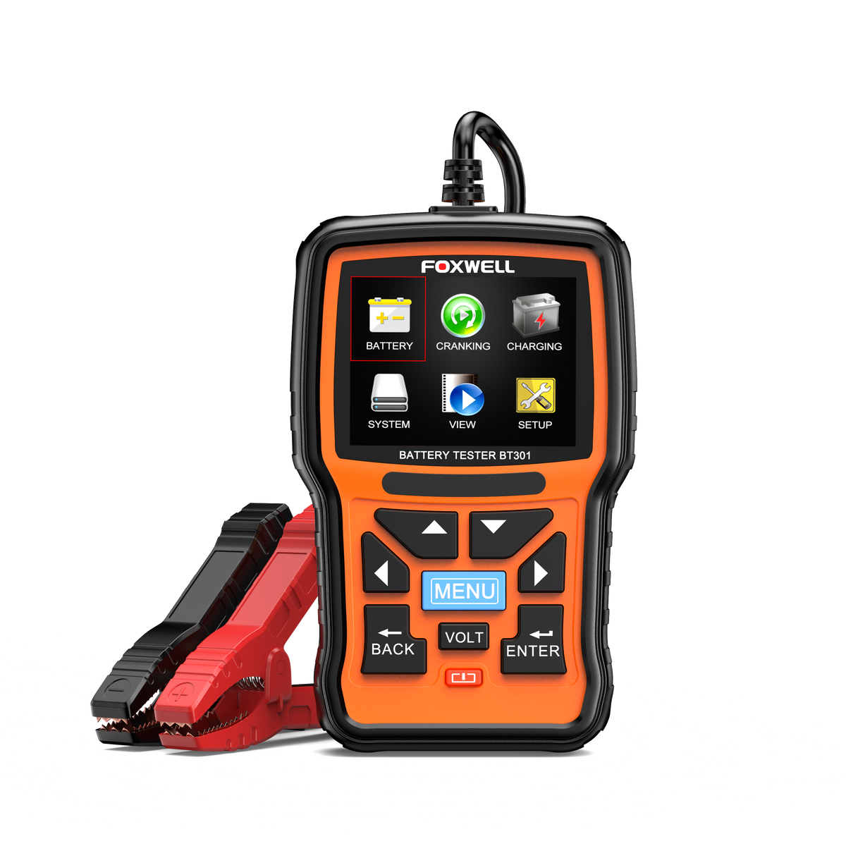 Foxwell BT301 12V Car Battery Tester, Automotive Battery Analyzer Load Tester, Professional 100-2000CCA Digital Cranking Charging Alternator Checker