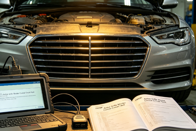 P059F Code Explained: Active Grille Shutter Stuck Off (Symptoms, Fix & Reset Guide)
