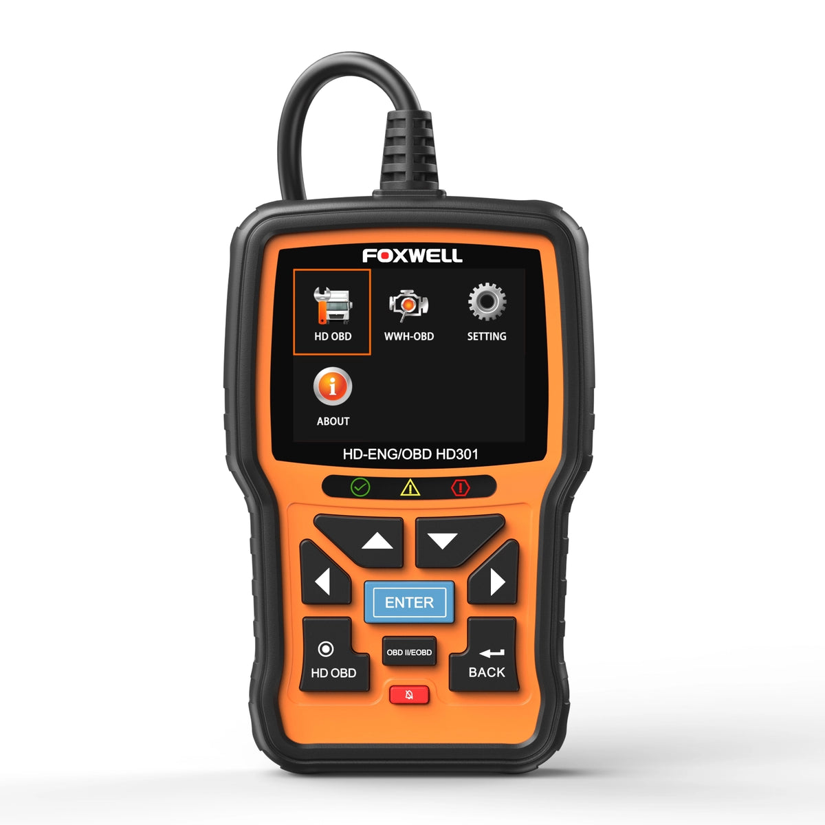Foxwell HD301 Heavy Duty Truck Scanner with Full System Diagnostics,Built-in DTC,  Live Data and HD OBD Functions