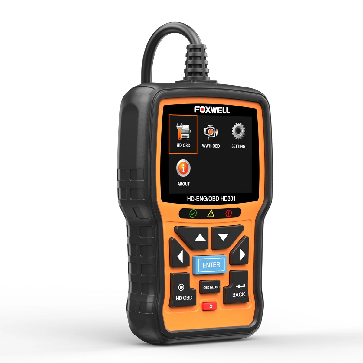 Foxwell HD301 Heavy Duty Truck Scanner with Full System Diagnostics,Built-in DTC,  Live Data and HD OBD Functions
