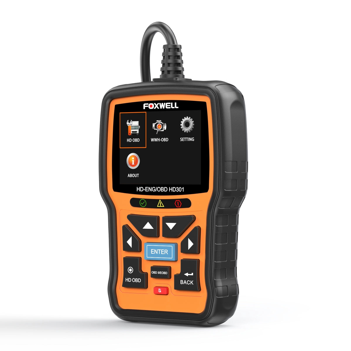 Foxwell HD301 Heavy Duty Truck Scanner with Full System Diagnostics,Built-in DTC,  Live Data and HD OBD Functions