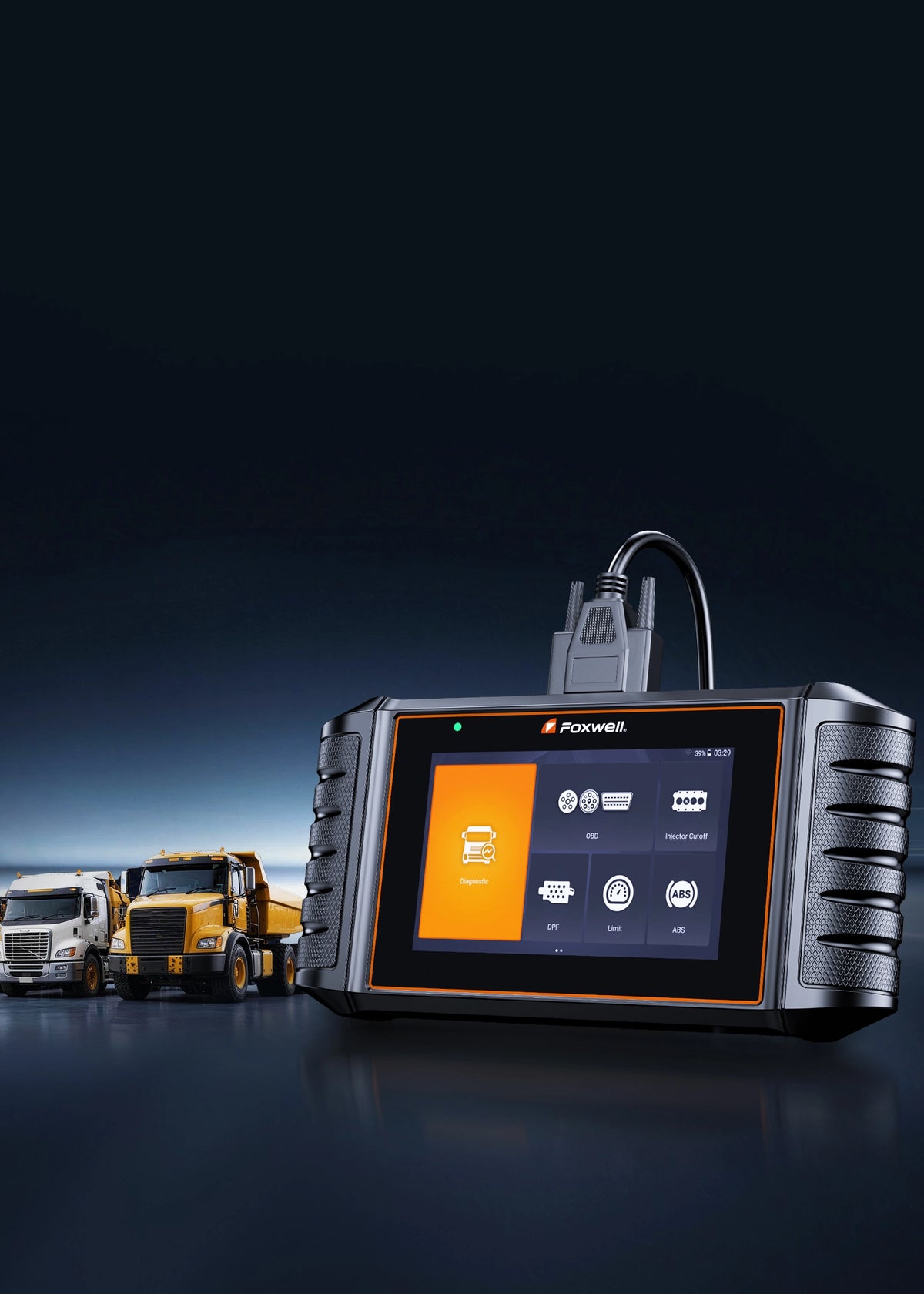 HD500 Heavy Duty Truck Scanner with DPF Regen, Injector Cutoff, Limit Setting, Full System Diesel Diagnostic Scan Tool, active test