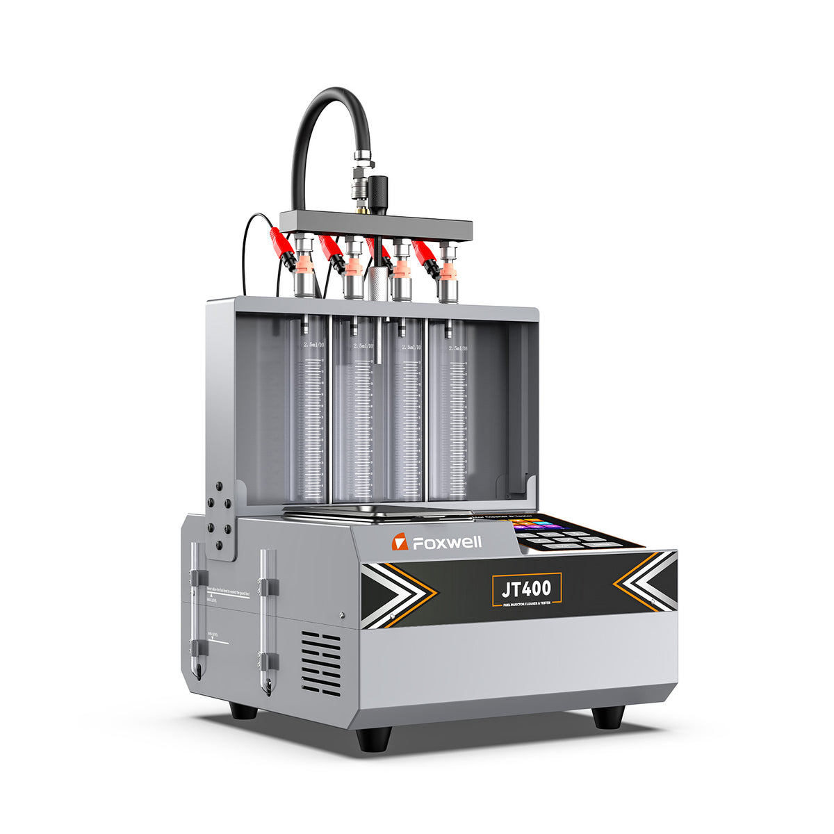 Foxwell JT400 Fuel Injector Cleaner, Ultrasonic Cleaning Machine with Heating Function 4 Cylinder for GDI, EFI, FSI Fuel Injectors