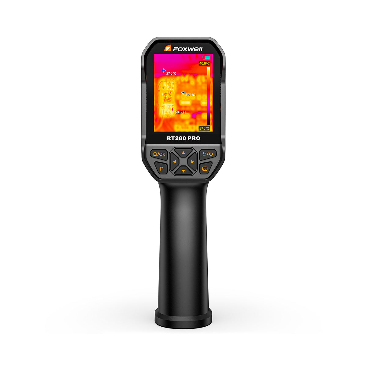 Foxwell RT280 PRO Dual-Lens Thermal Imaging Camera 512x384 TISR Resolution with 2MP Visual Light Camera, Infrared Cameras with Laser, PC Analysis