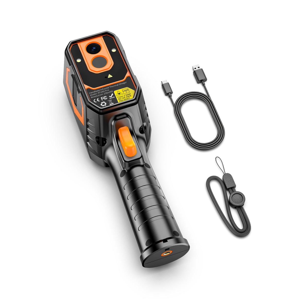Foxwell RT280 PRO Dual-Lens Thermal Imaging Camera 512x384 TISR Resolution with 2MP Visual Light Camera, Infrared Cameras with Laser, PC Analysis