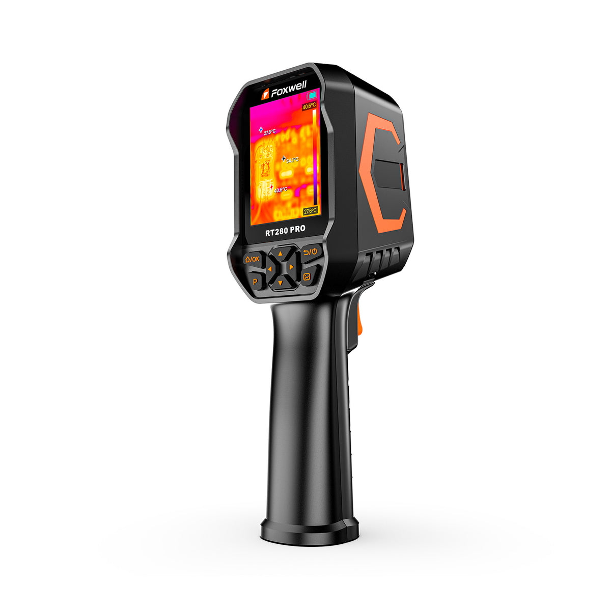 Foxwell RT280 PRO Dual-Lens Thermal Imaging Camera 512x384 TISR Resolution with 2MP Visual Light Camera, Infrared Cameras with Laser, PC Analysis
