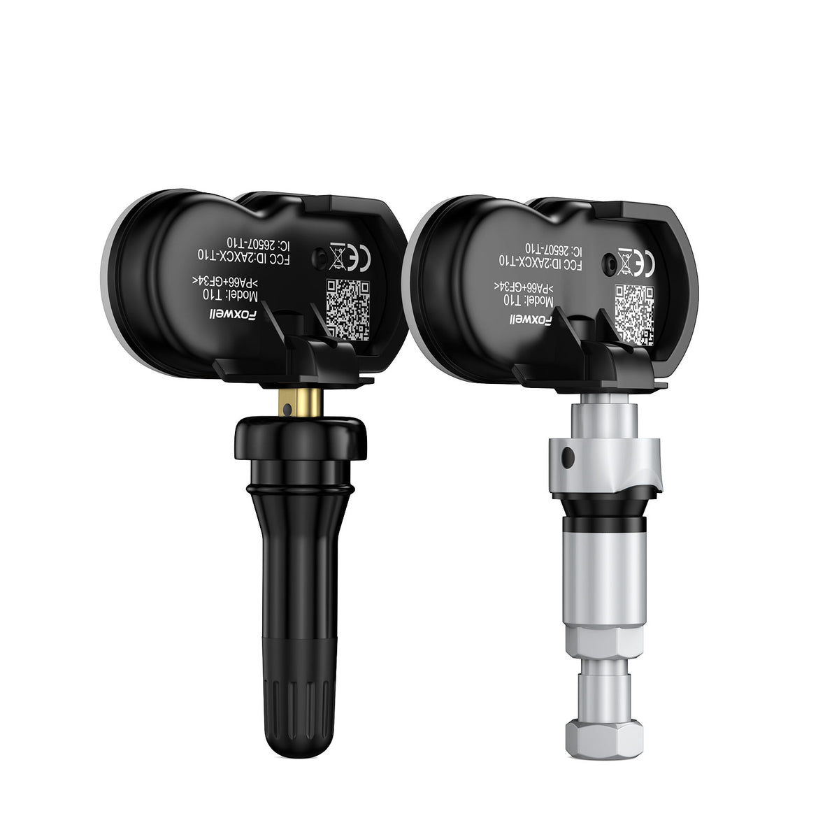 Foxwell T10 Programmable TPMS Sensor 433/315MHz 2 IN 1 Gum Head Metal Head